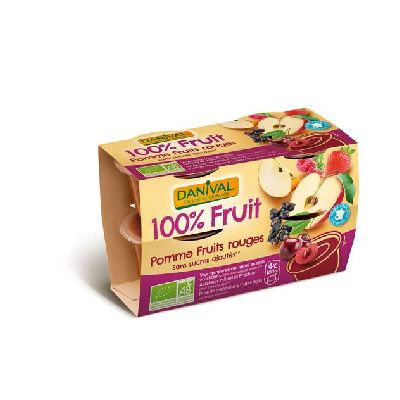 Dessert Pomme Fruits Rouges 4x100g