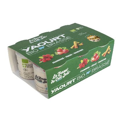 Yaourt Fruits Fraise/Framboise/Rhubarbe 6 X125 G