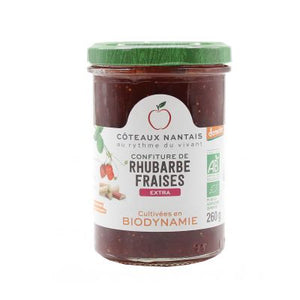 Confiture Rhubarbe Fraise Extra Demeter 260g