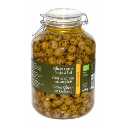 Olives Vertes Ail Vrac De Grèce Par 100g